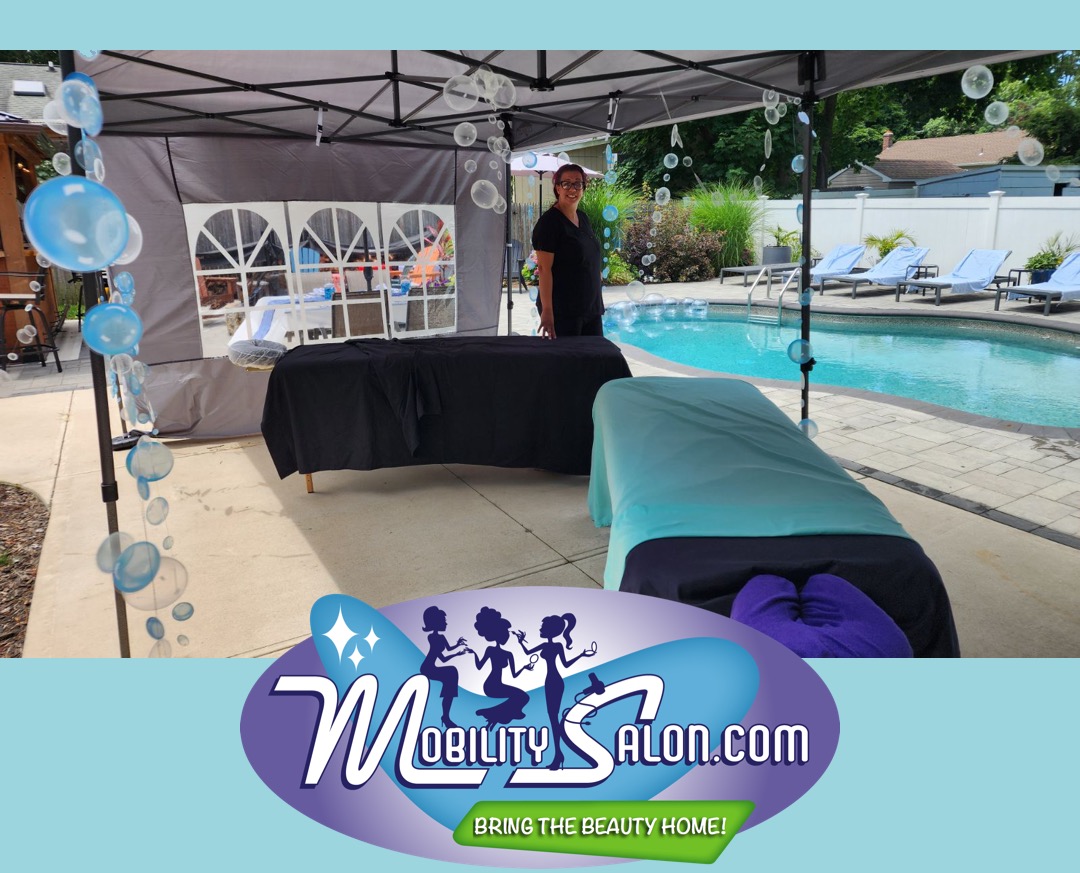 Outdoor massage summer spa party